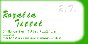 rozalia tittel business card